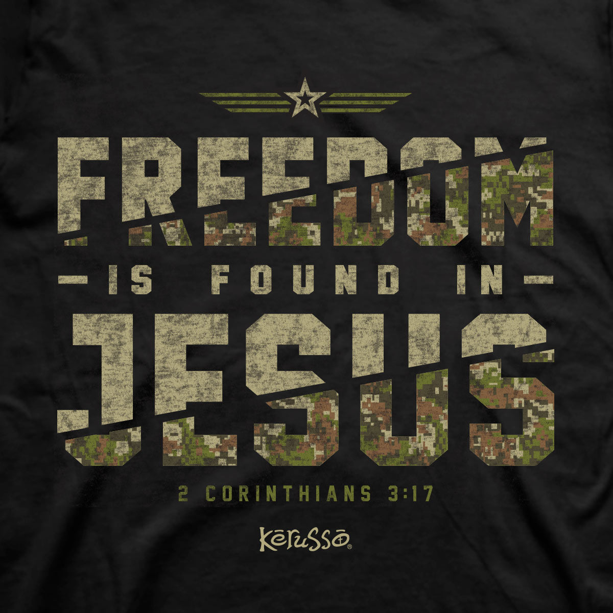 Kerusso Christian T-Shirt Freedom In Jesus 2 Corinthians 3:17 Secondary image