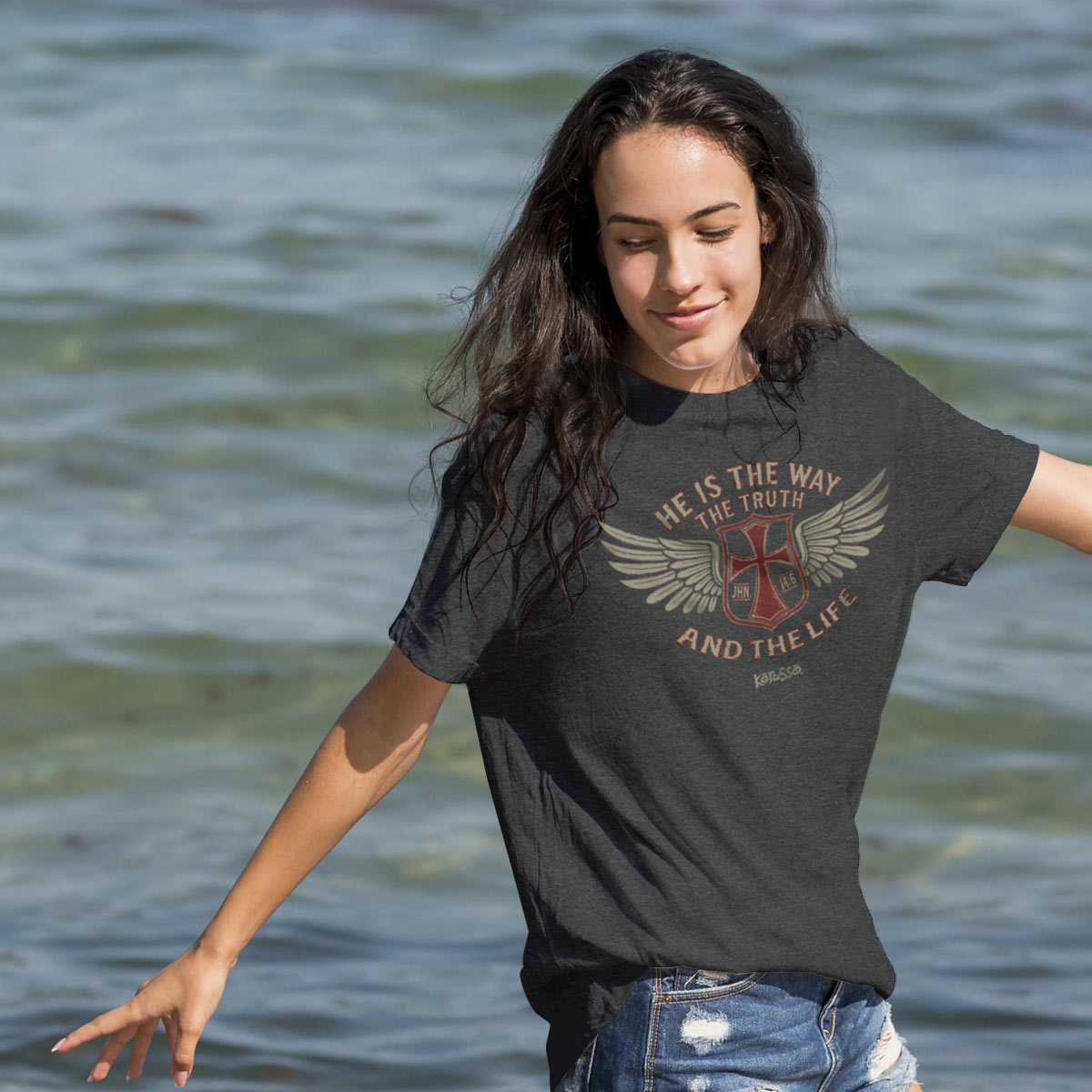 Kerusso Christian T-Shirt Wings John 14:6