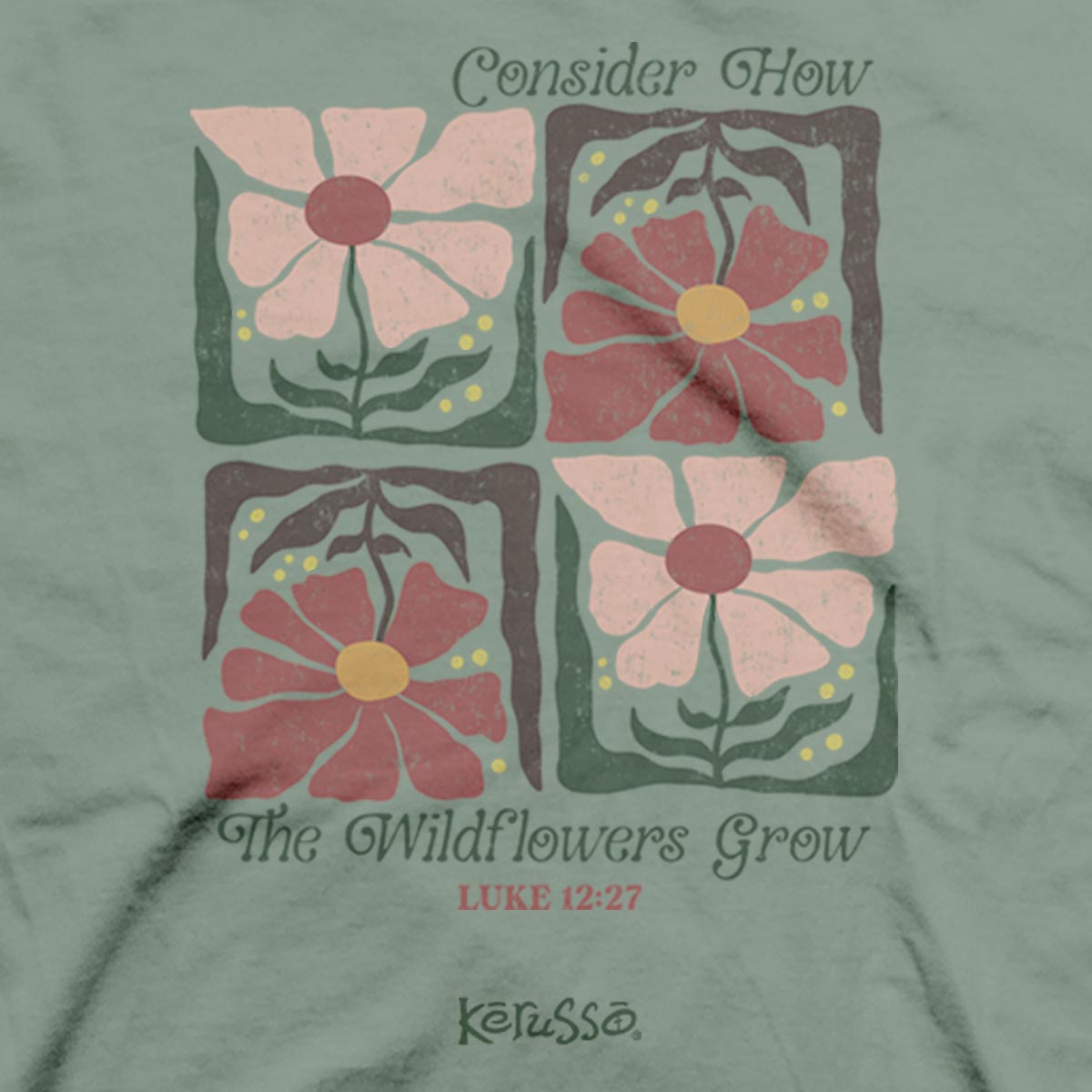 Kerusso Womens T-Shirt Wildflowers Secondary image