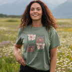 Kerusso Womens T-Shirt Wildflowers