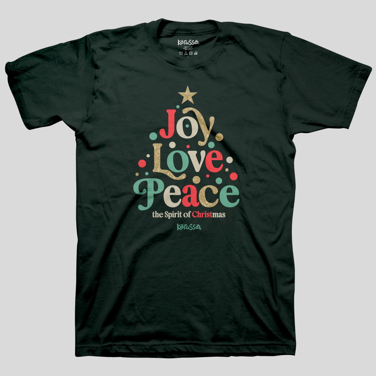 Kerusso Christmas T-Shirt Joy Tree
