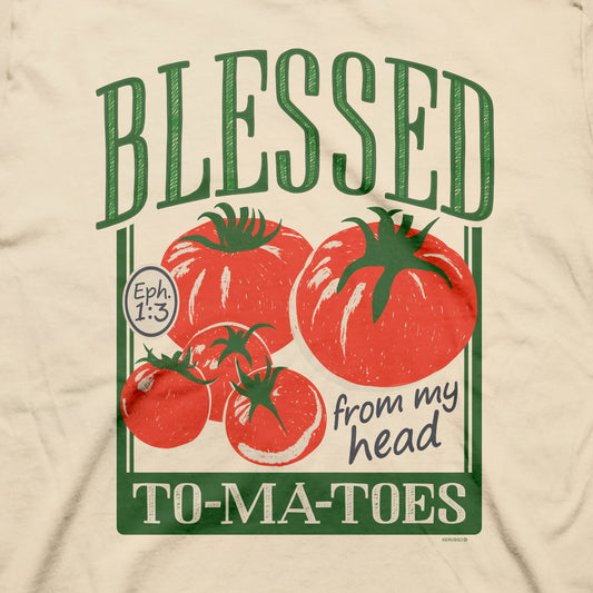 Kerusso Womens T-Shirt Blessed To-ma-toes