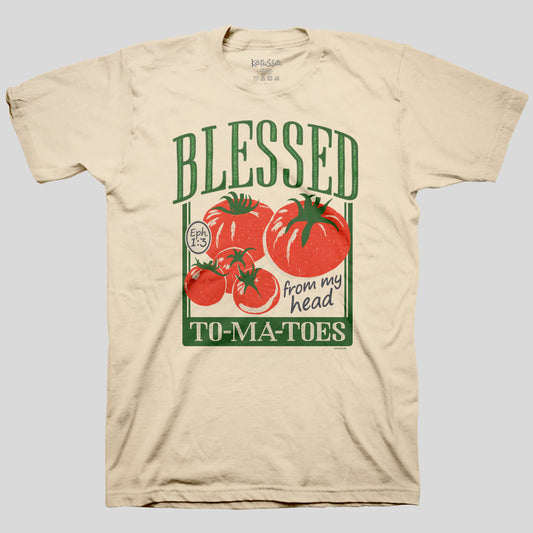 Kerusso Womens T-Shirt Blessed To-ma-toes