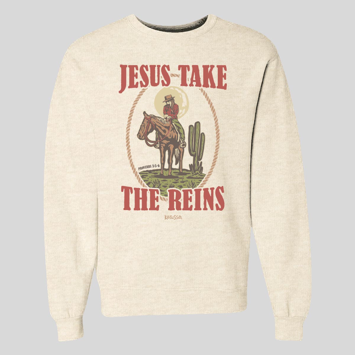 Kerusso Womens Sweatshirt Jesus Take The Reins Main image