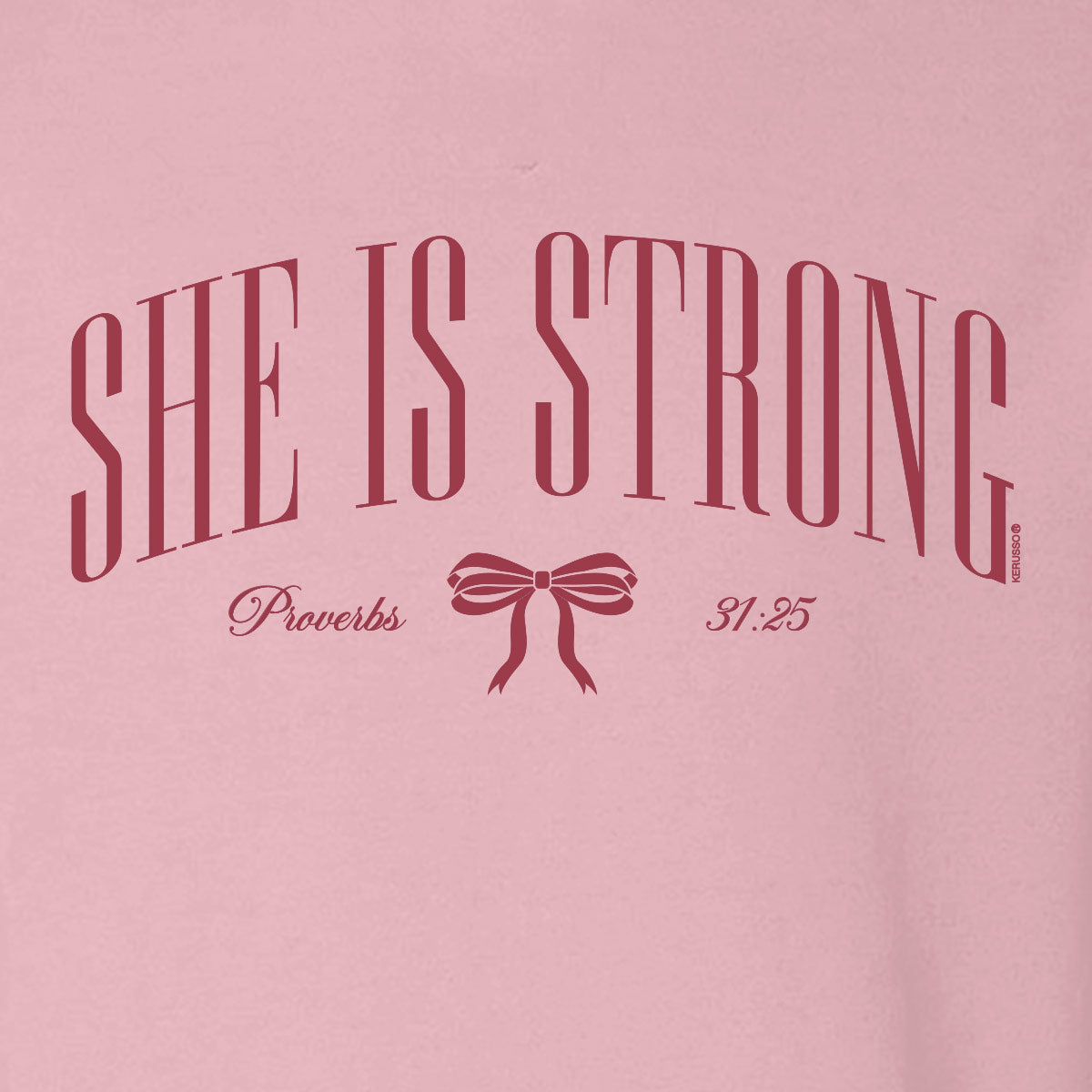 Kerusso Womens Sweatshirt She Is Strong Bow Secondary image