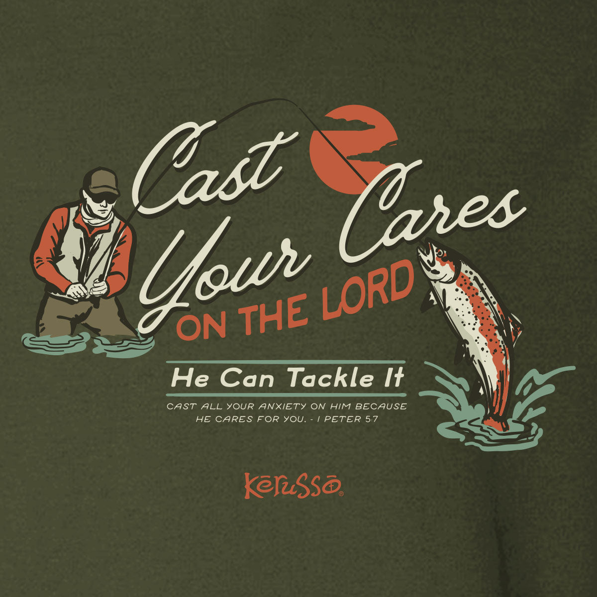 Kerusso Mens Sweatshirt Cast Your Cares Secondary image