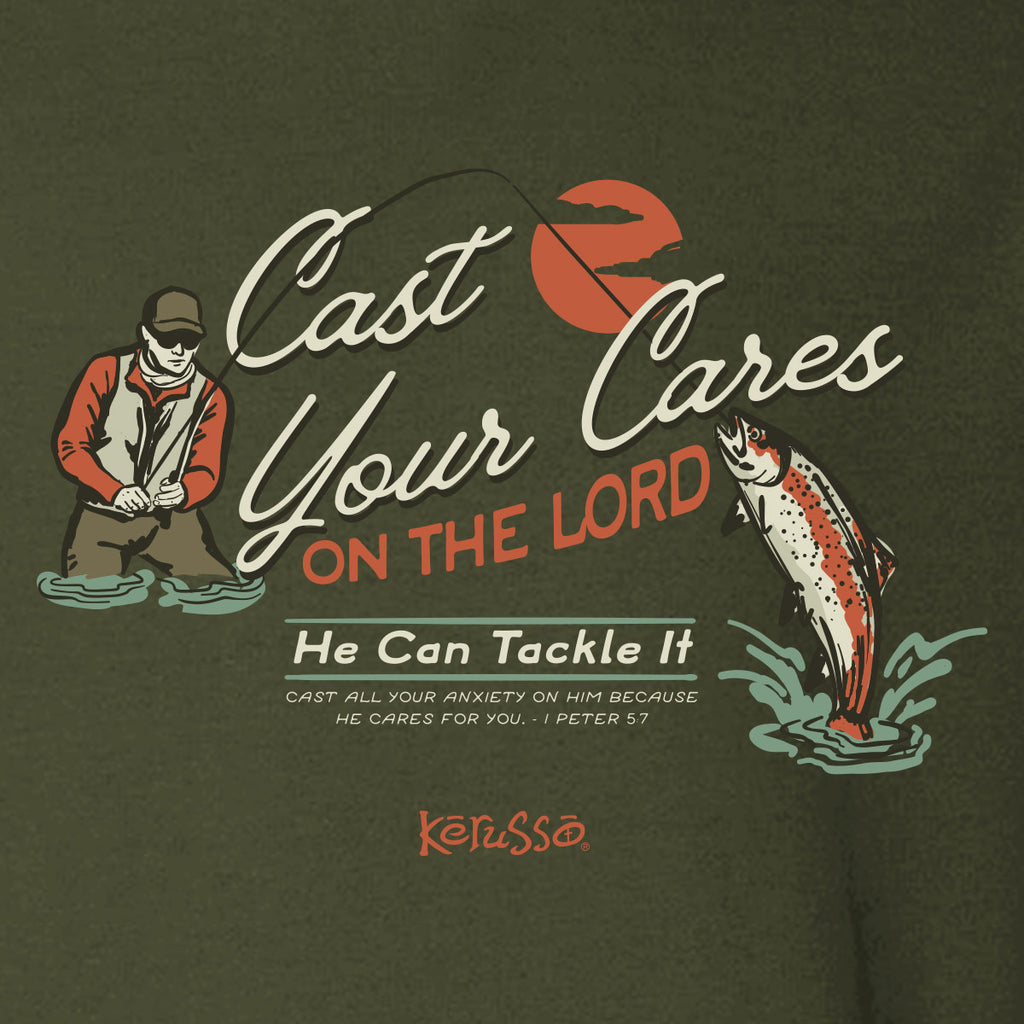Kerusso Mens Sweatshirt Cast Your Cares