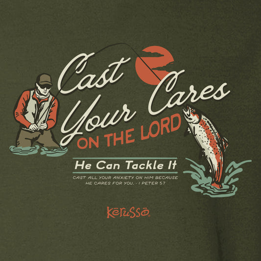 Kerusso Mens Sweatshirt Cast Your Cares