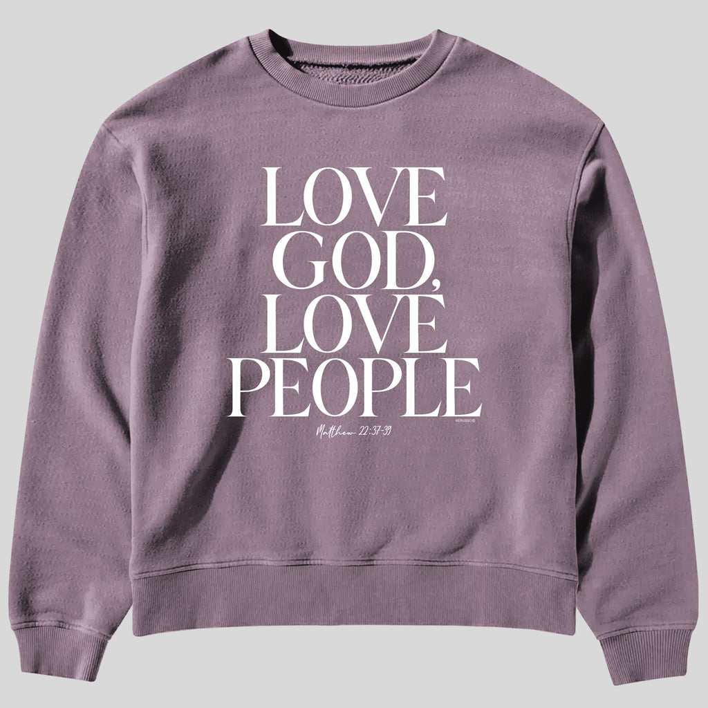 Kerusso Womens Sweatshirt Love God Love People