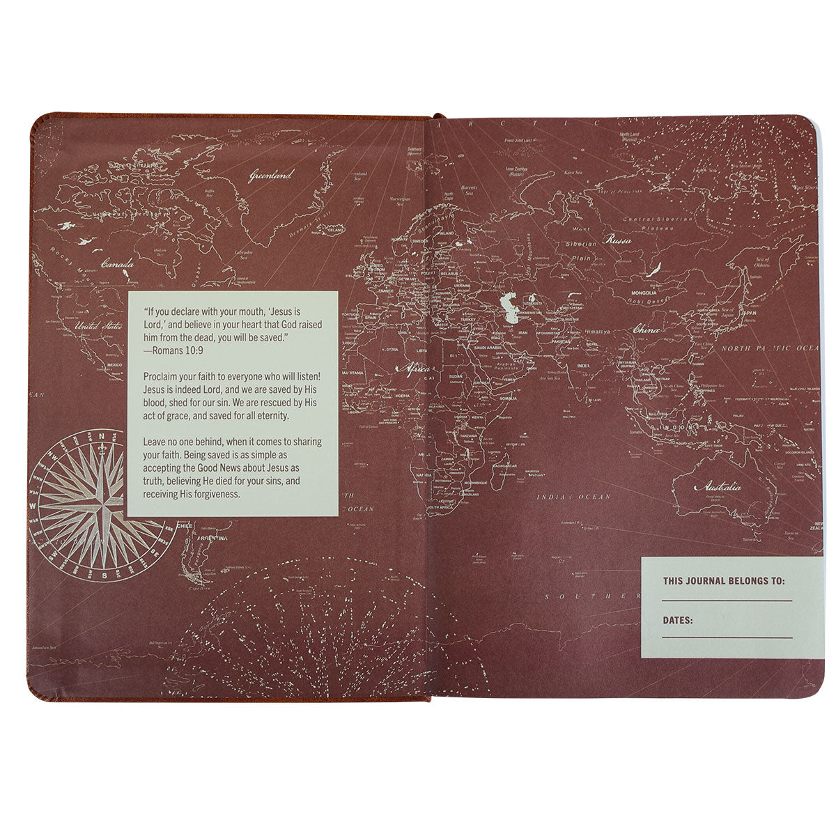 Kerusso Mens Faux Leather Journal Jesus Is Lord Cross