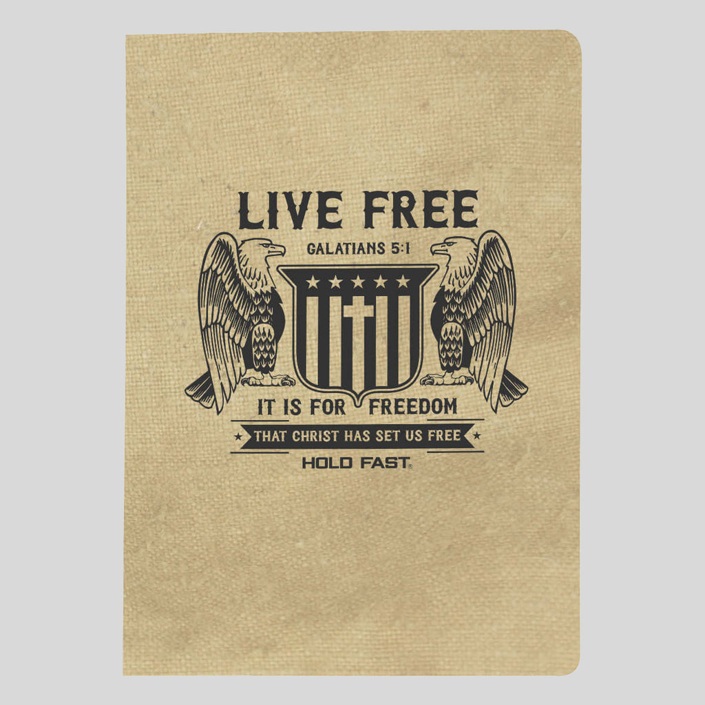 HOLD FAST Mens Paperback Journal Live Free