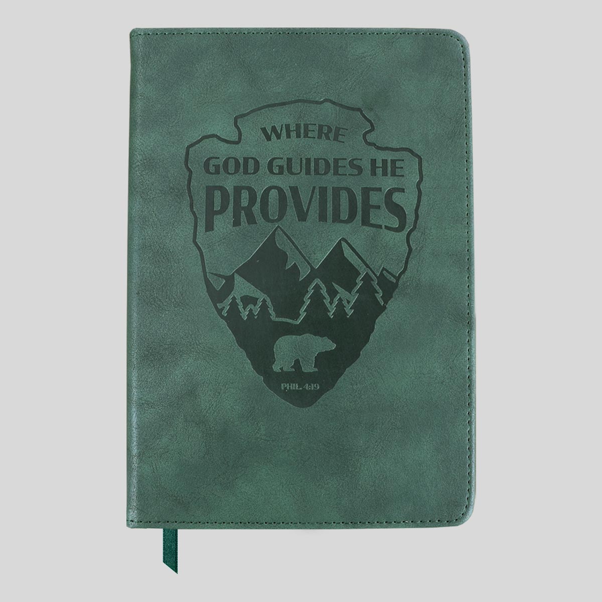 Kerusso Mens Leather Journal Where God Guides Main image