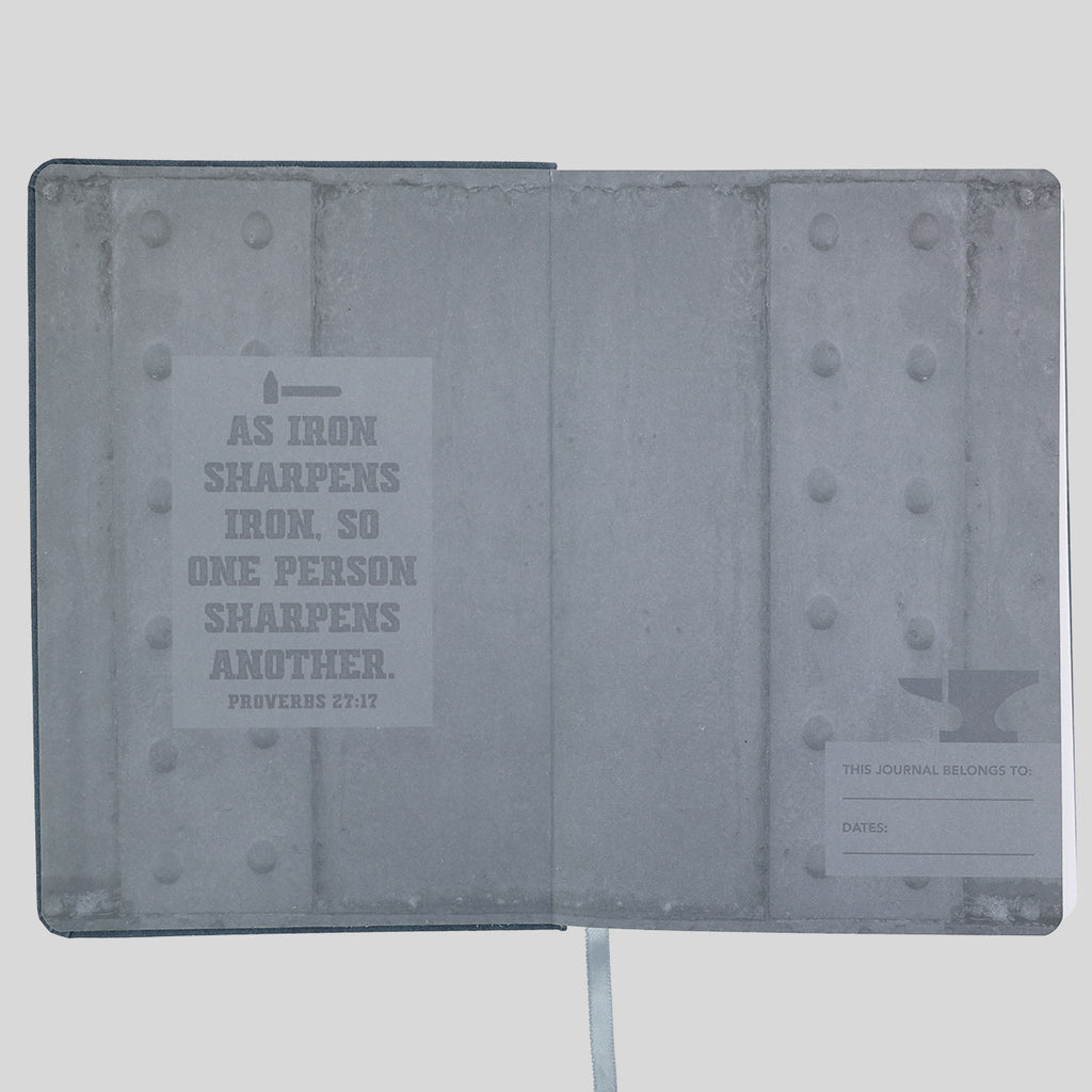 Kerusso Mens Faux Leather Journal Iron Sharpens Iron