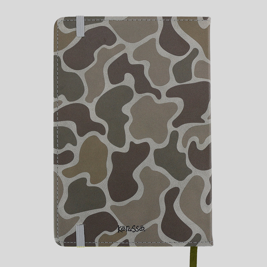 Kerusso Mens Faux Leather Journal Stand Strong Camo