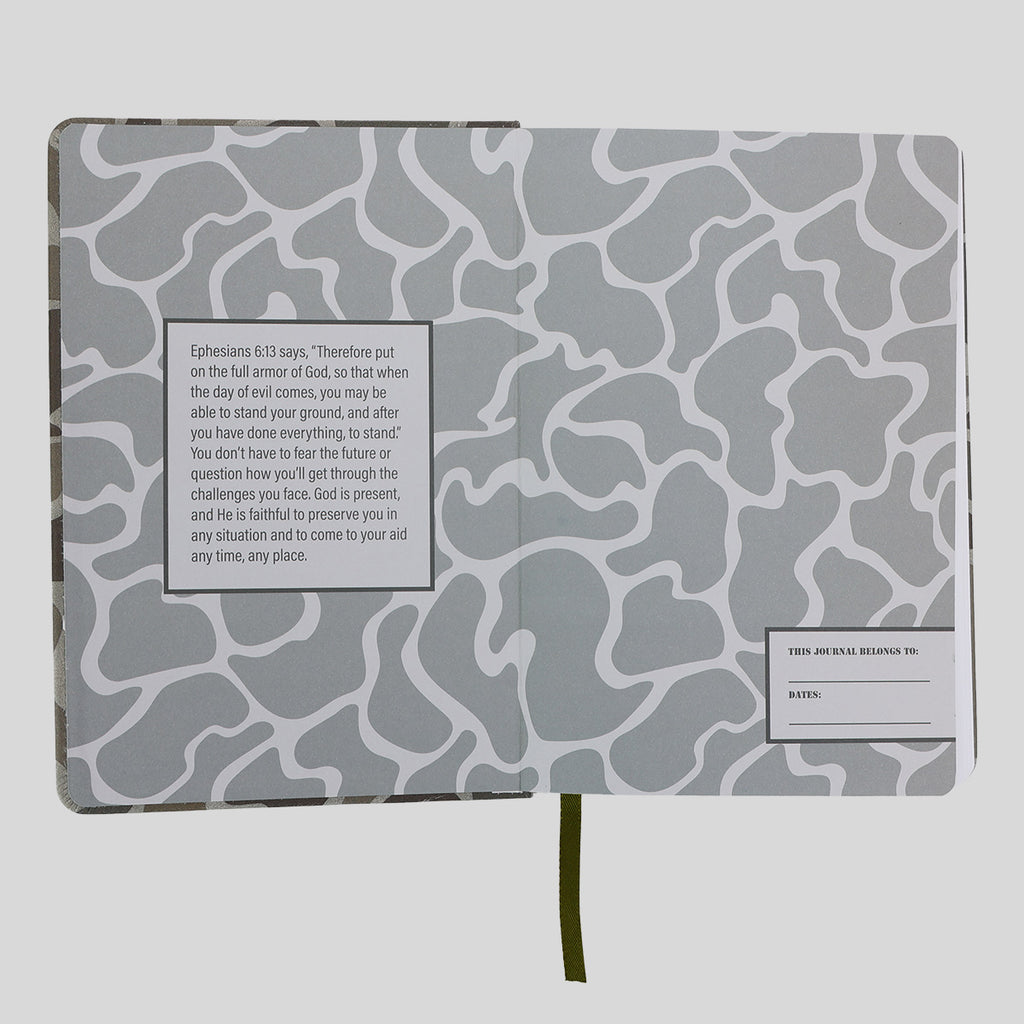 Kerusso Mens Faux Leather Journal Stand Strong Camo