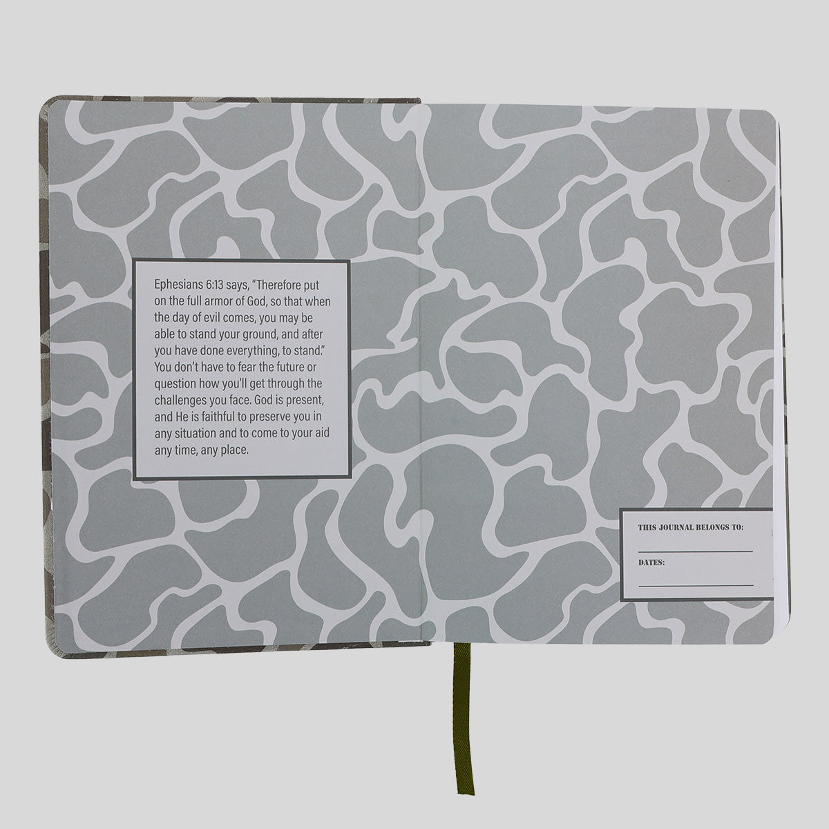 Kerusso Mens Faux Leather Journal Stand Strong Camo