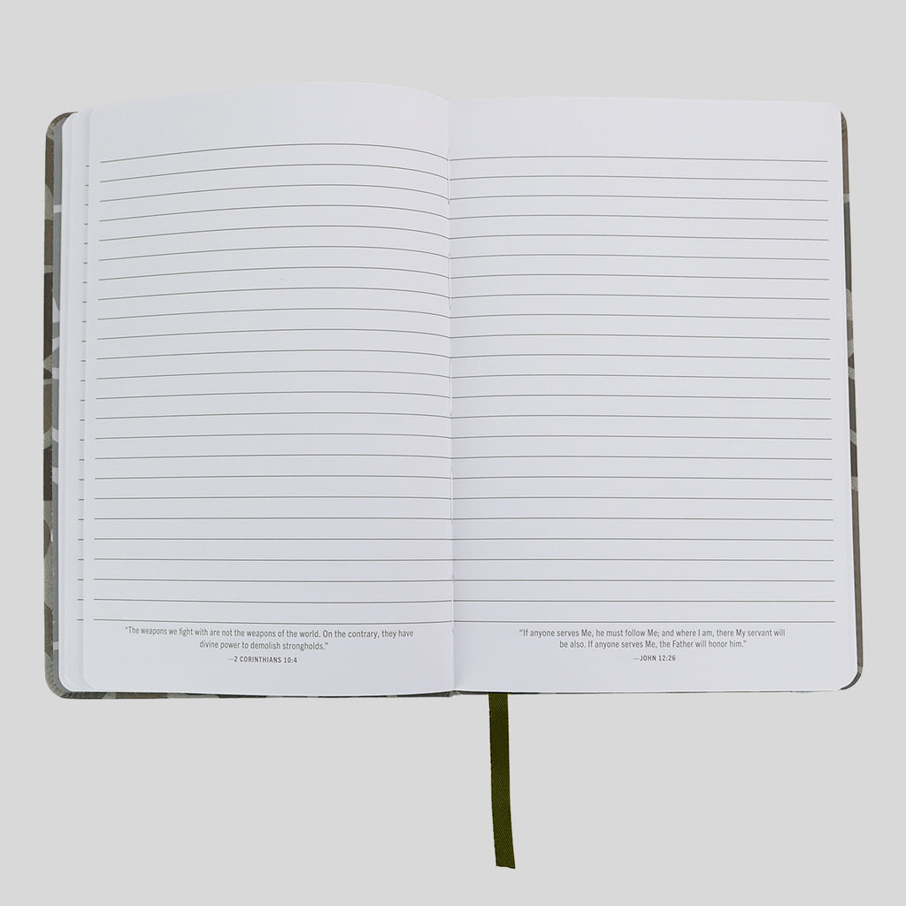 Kerusso Mens Faux Leather Journal Stand Strong Camo