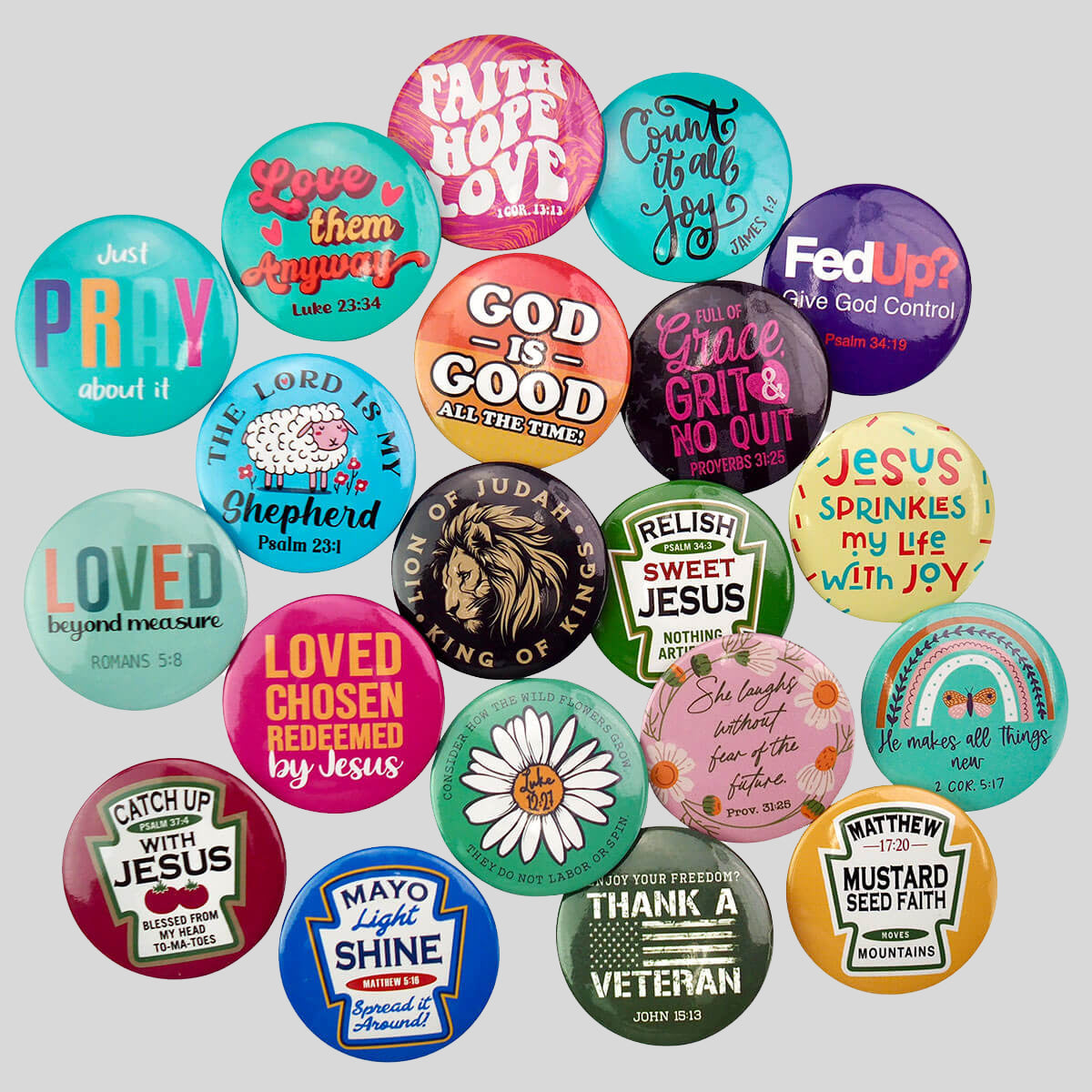 20 Pc Kerusso 1.5" Button Assortment (2025) Main image