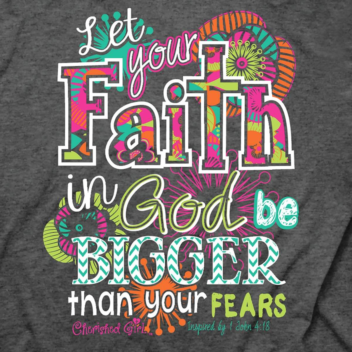 Cherished Girl Womens T-Shirt Big Faith