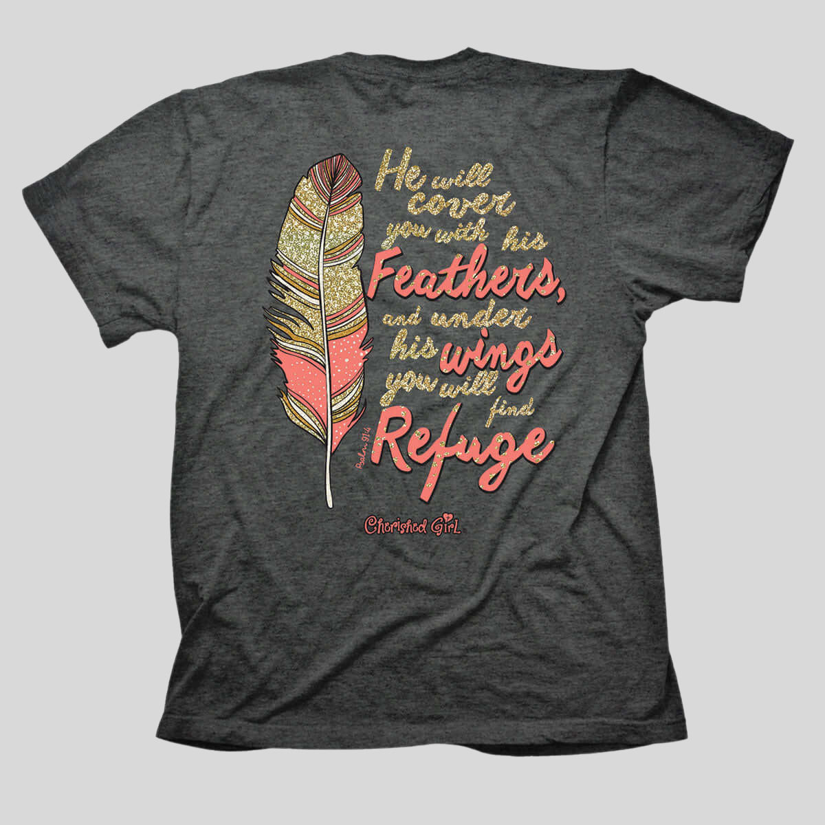 Cherished Girl Womens T-Shirt Cherished Feathers Main image