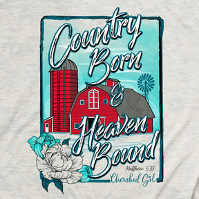 Cherished Girl Womens T-Shirt Country Born Heaven Bound Matthew 6:33