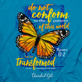 Cherished Girl Womens T-Shirt Butterfly Transformation