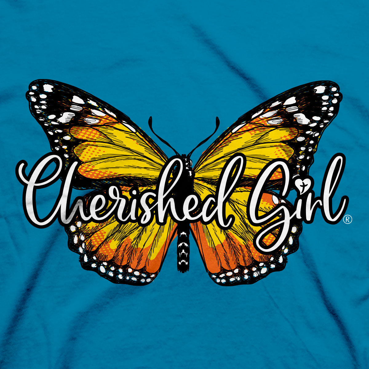 Cherished Girl Womens T-Shirt Butterfly Transformation