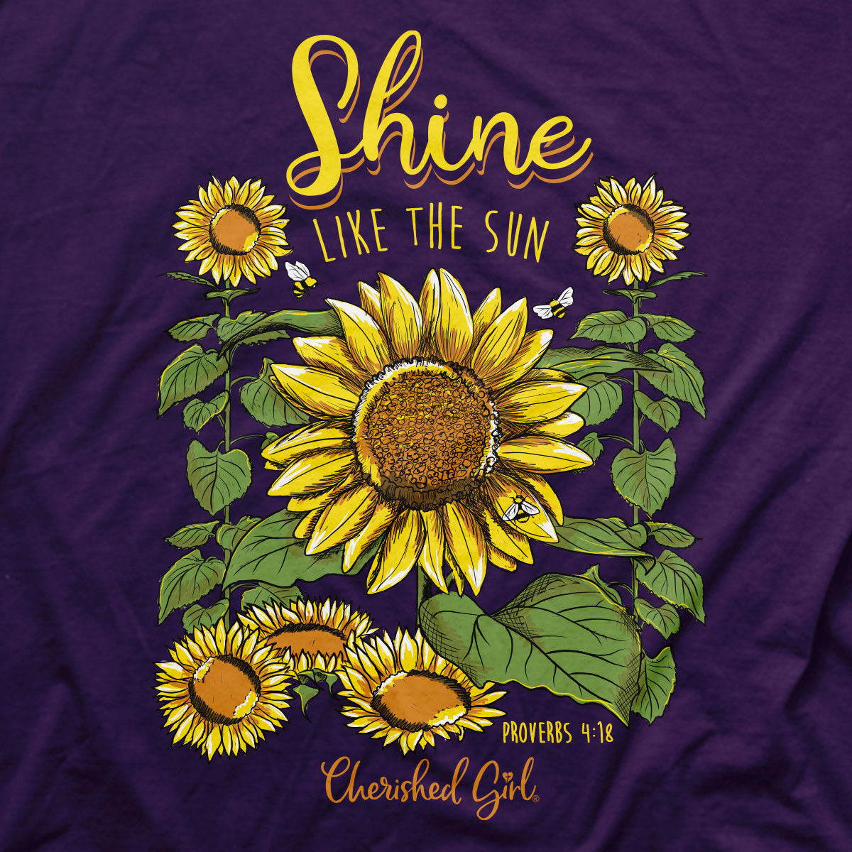 Cherished Girl Womens T-Shirt Shine Like The Sun