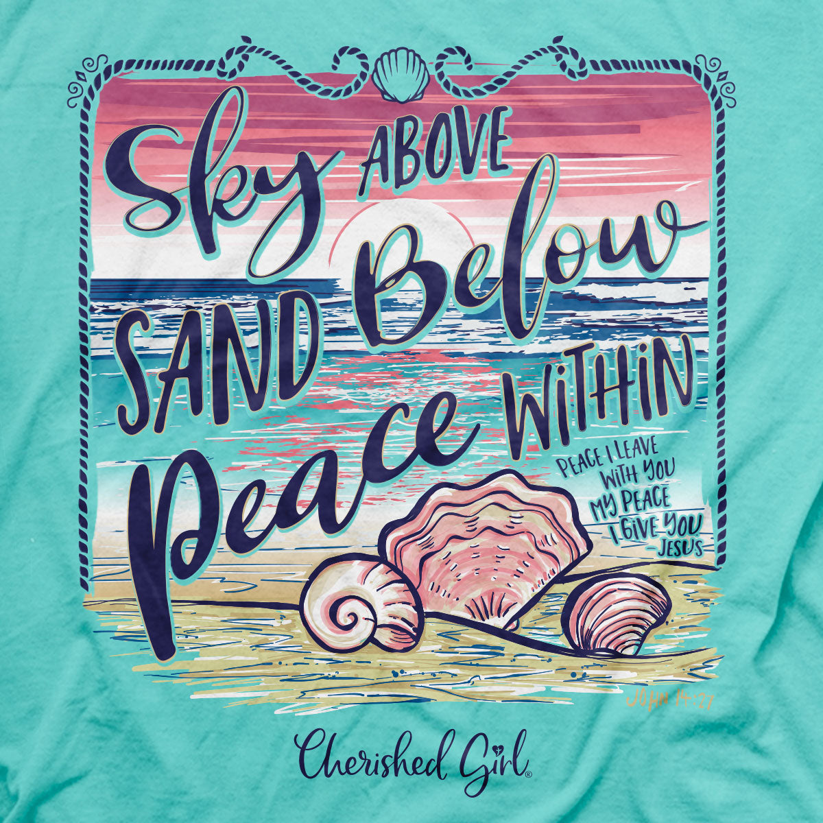 Cherished Girl Womens T-Shirt Peace Within