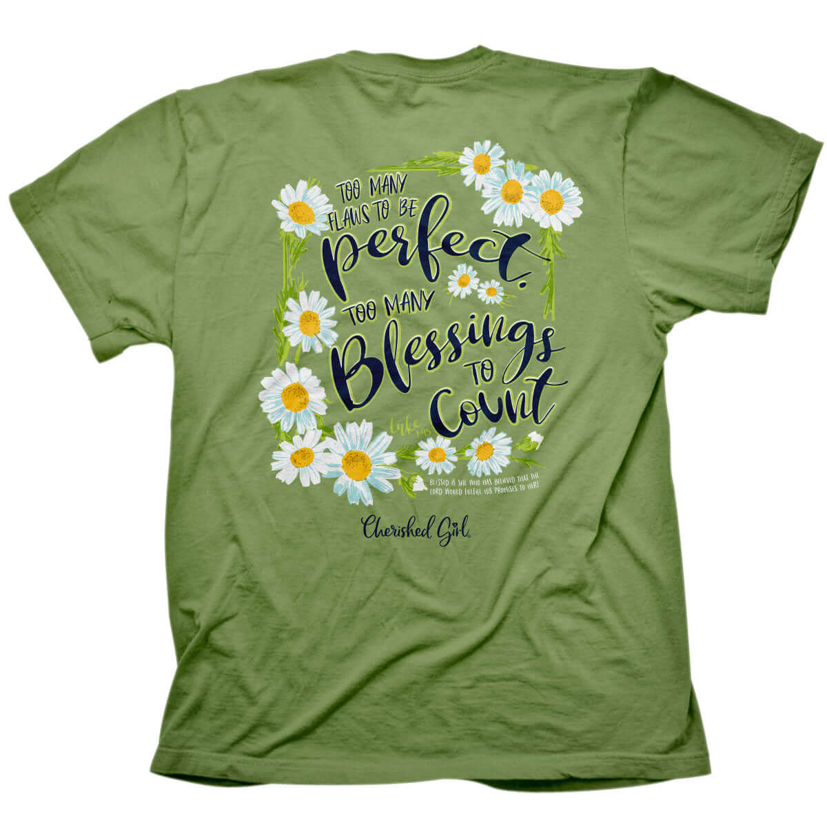 Cherished Girl Womens T-Shirt Many Blessings