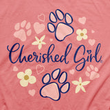 Cherished Girl Womens T-Shirt My Dog