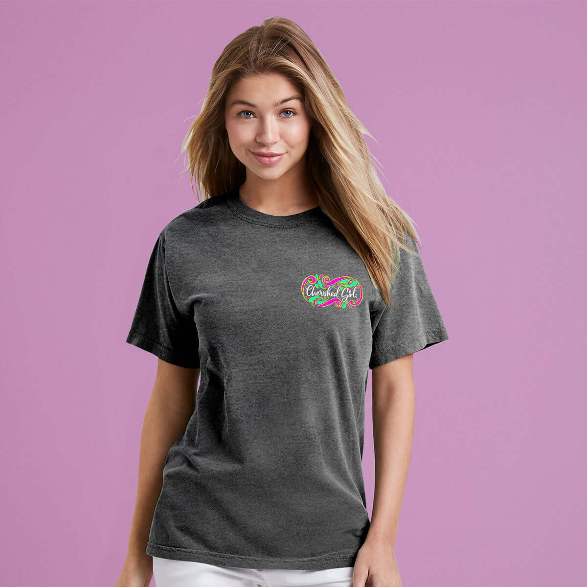Cherished Girl Womens T-Shirt Walk By Faith
