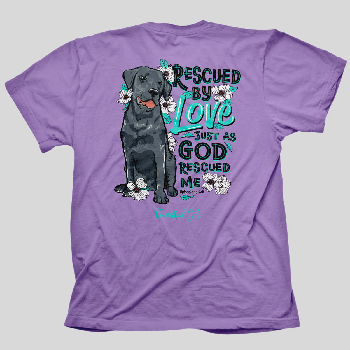 Cherished Girl Womens T-Shirt Rescued Main image