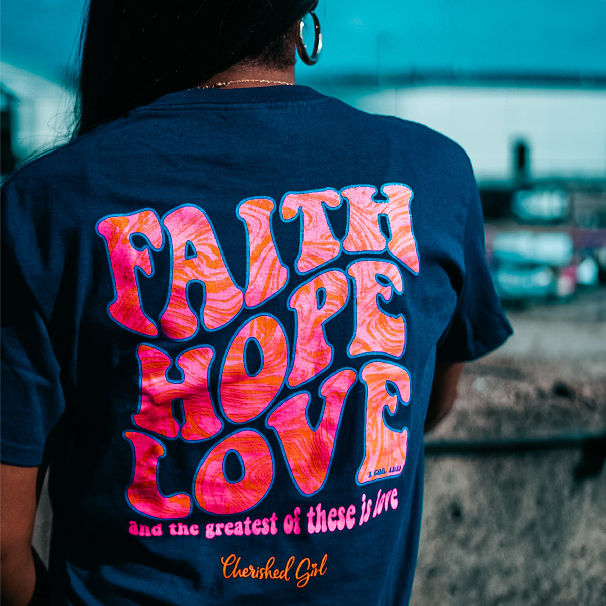 Cherished Girl Womens T-Shirt Groovy