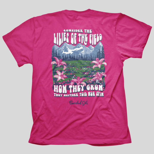 Cherished Girl Womens T-Shirt Lilies