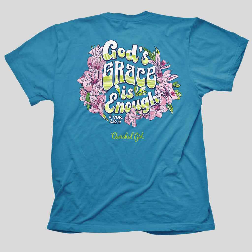 Cherished Girl Womens T-Shirt Grace Enough – Kerusso.com