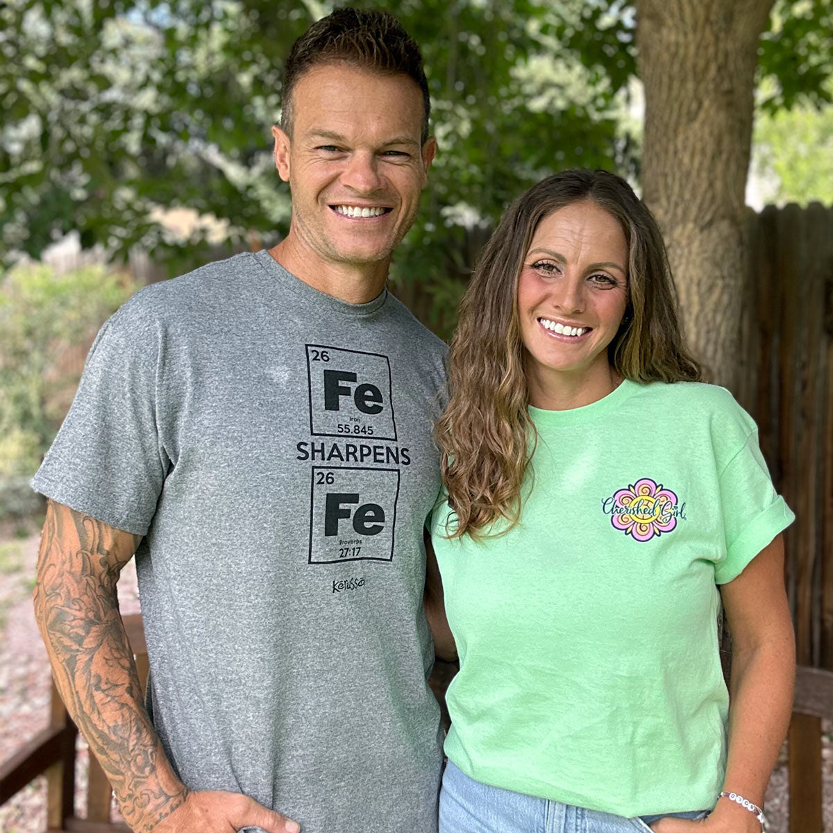 Cherished Girl Womens T-Shirt Blessed Is She Who Has Believed