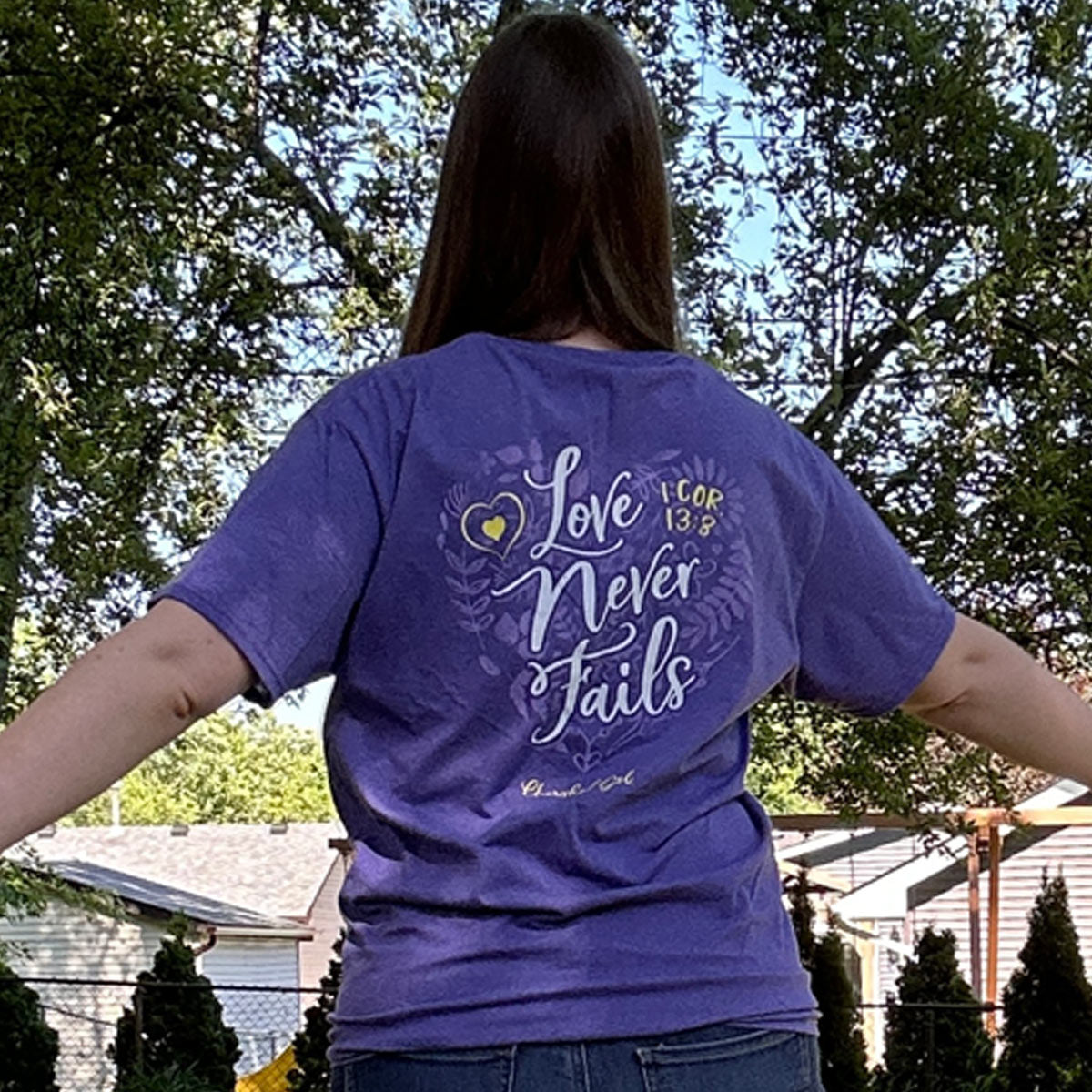 Cherished Girl® Womens T-Shirt Love Never Fails