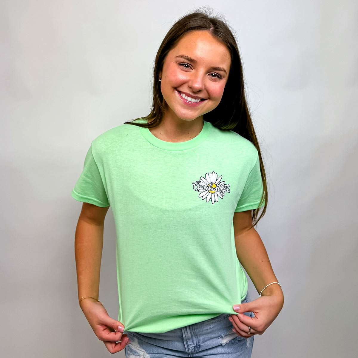 Cherished Girl Womens T-Shirt Wildflowers
