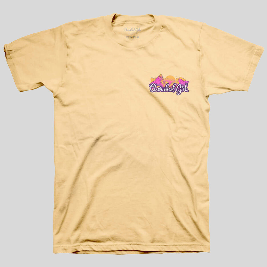 Cherished Girl Womens T-Shirt Mountain Tops