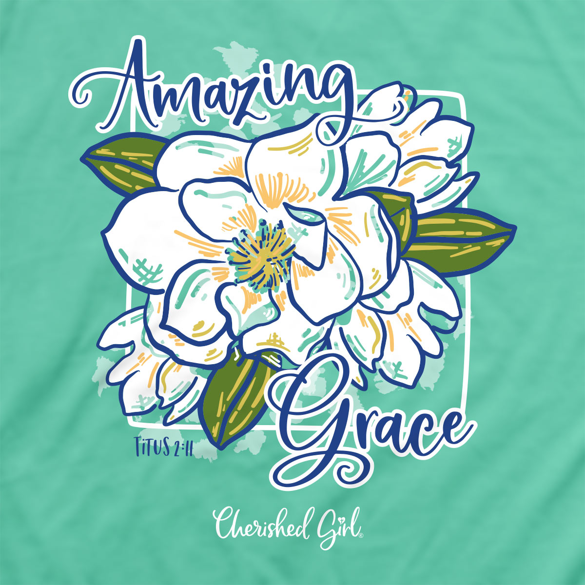 Cherished Girl Womens T-Shirt Amazing Grace