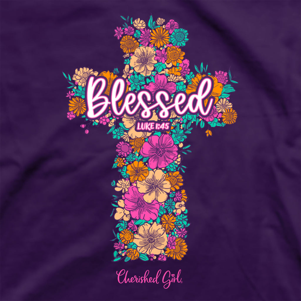 Cherished Girl Womens T-Shirt Blessed