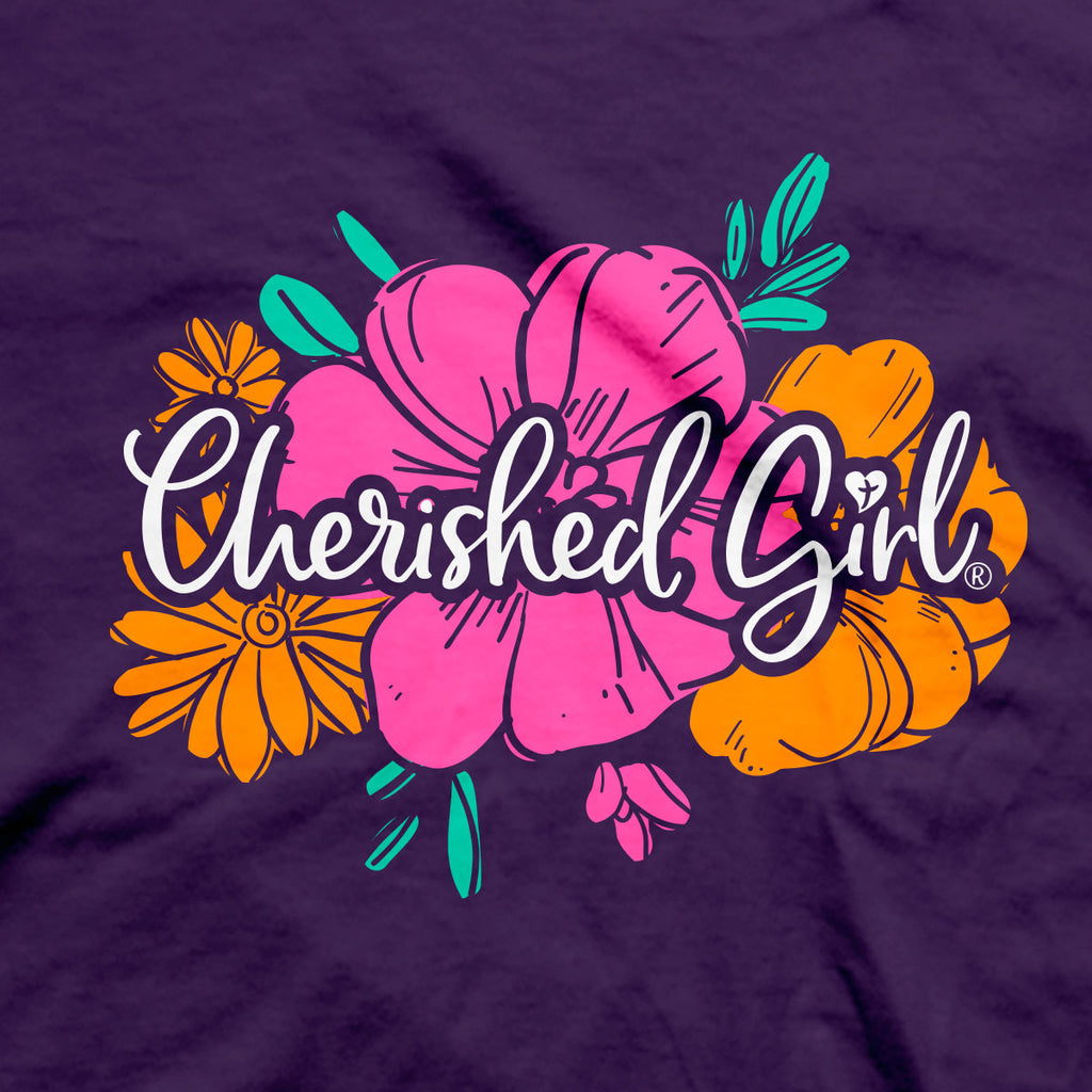 Cherished Girl Womens T-Shirt Blessed