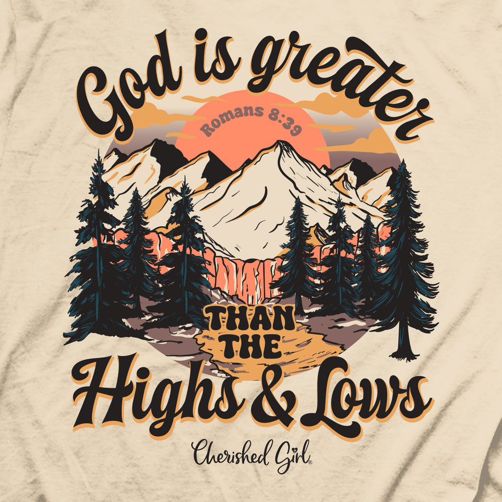 Cherished Girl Womens T-Shirt God Is Greater