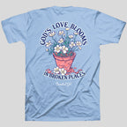 Cherished Girl Womens T-Shirt Blooms