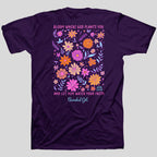Cherished Girl Womens T-Shirt Bloom Where God Plants