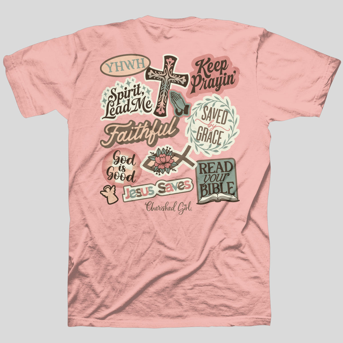 Cherished Girl Womens T-Shirt Stickers Main image