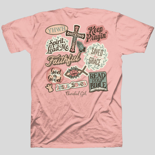 Cherished Girl Womens T-Shirt Stickers