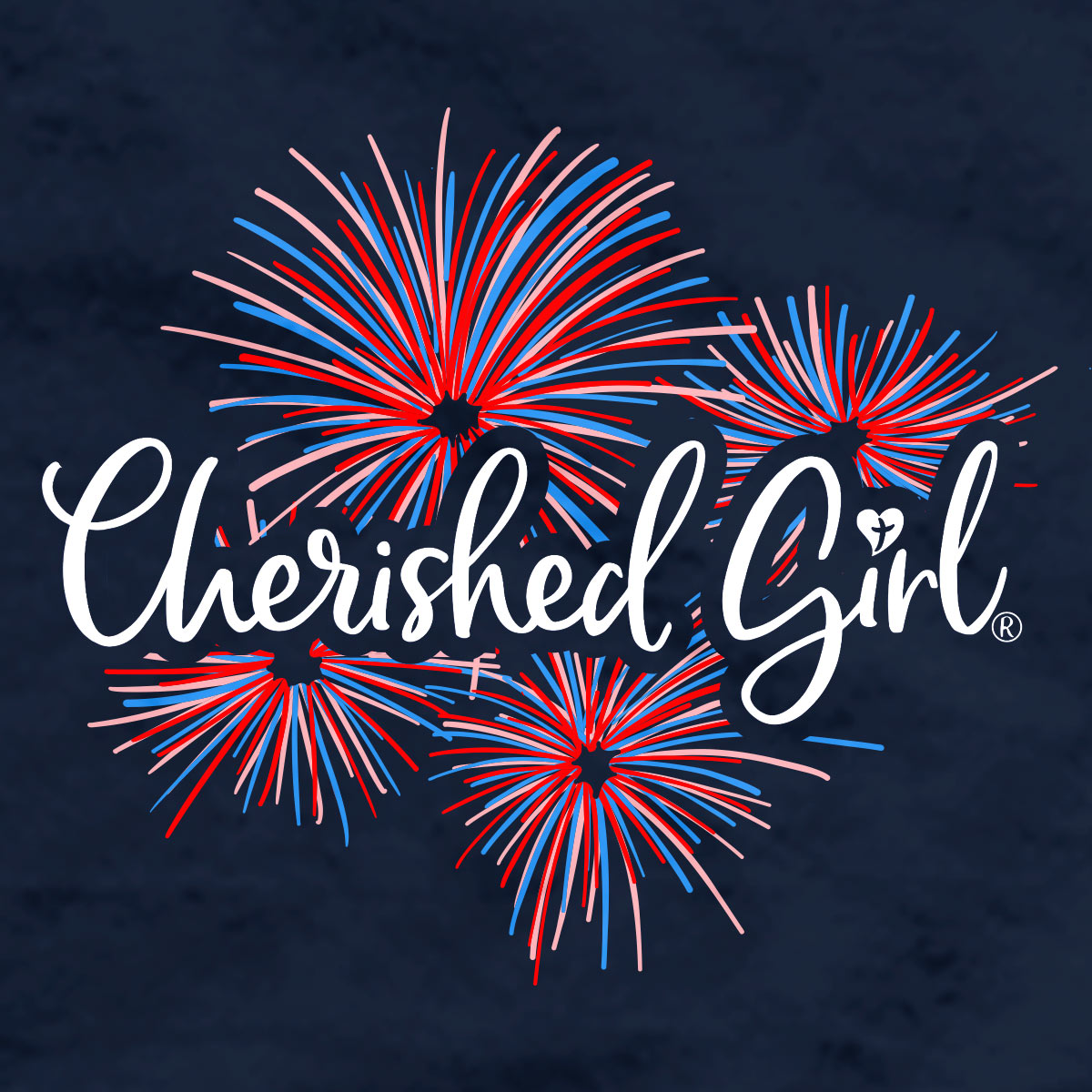 Cherished Girl Womens T-Shirt God Bless America
