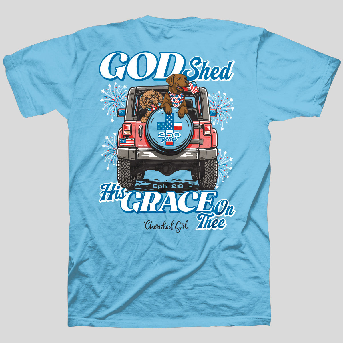 Cherished Girl Womens T-Shirt God Shed His Grace